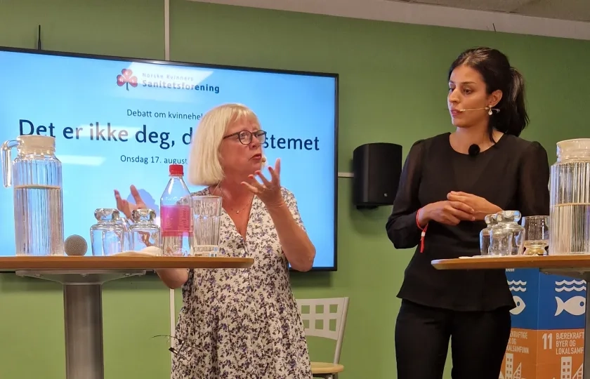Elisabeth Sward og Mina Adampour snakker om kvinnehelse
